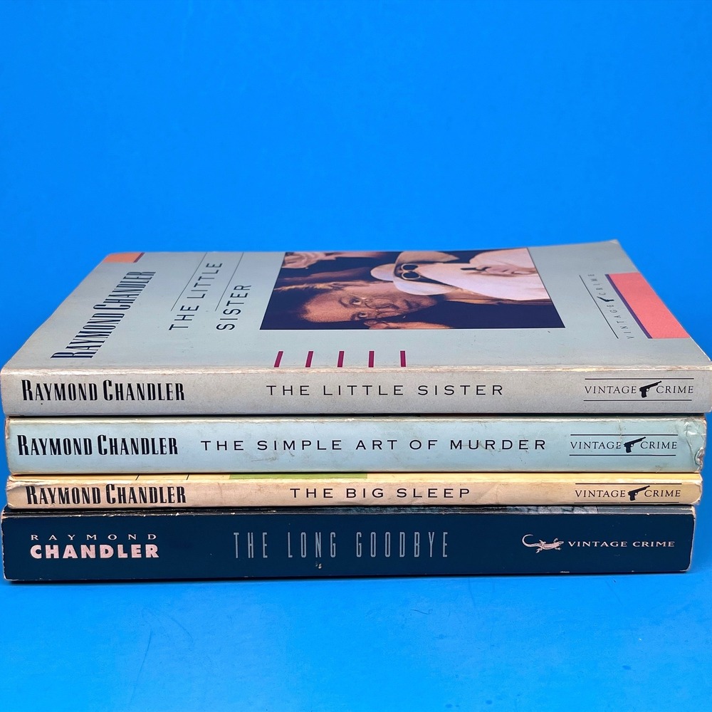 Vintage Raymond Chandler Books 4pk The Big Sleep Long Goodbye Crime Noir Fiction